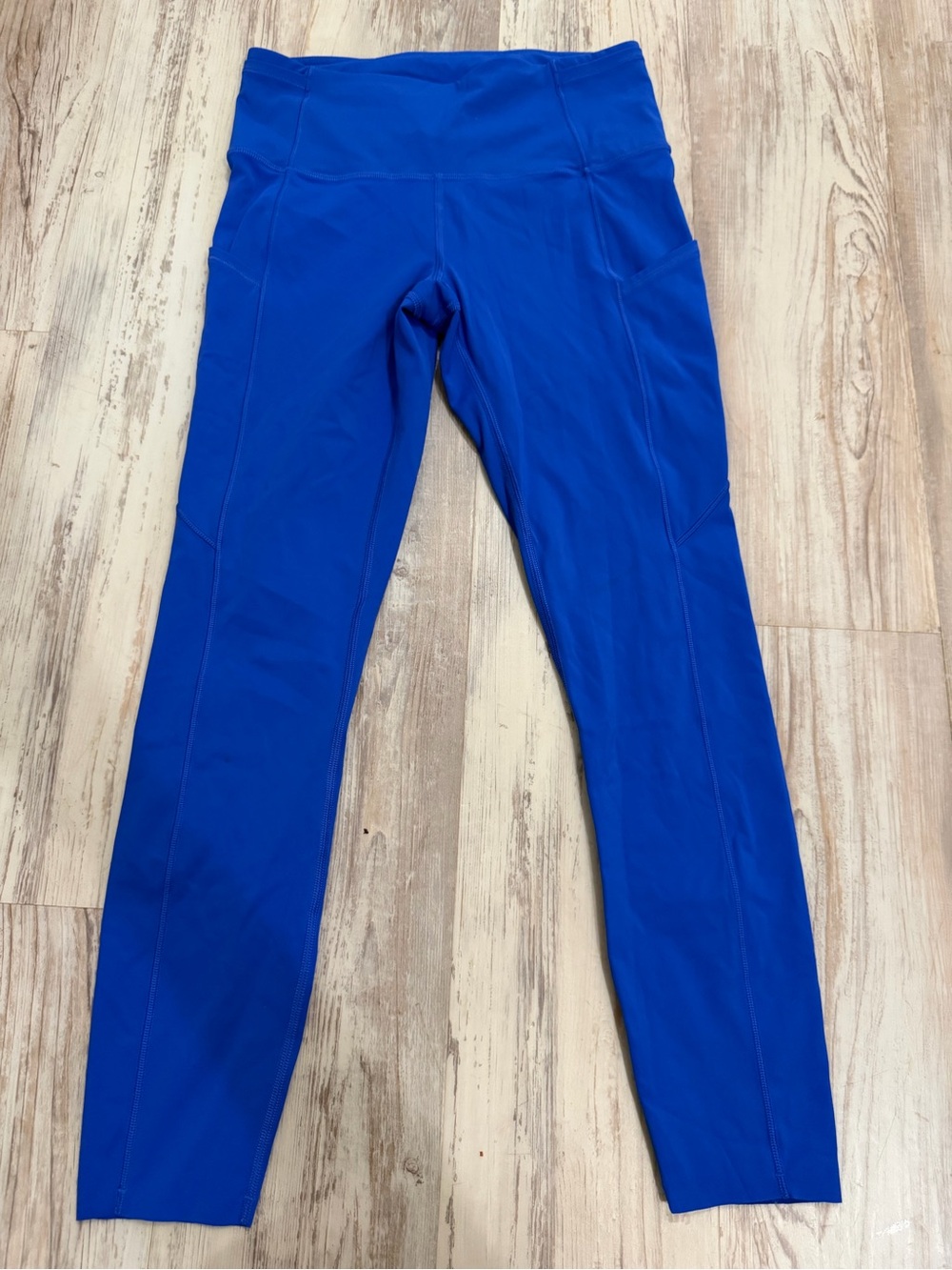 Lululemon Fast and Free Leggings Size 6  Blue Pockets Run